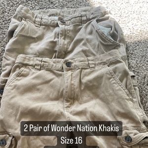 2 pair of Wonder Nation Khakis